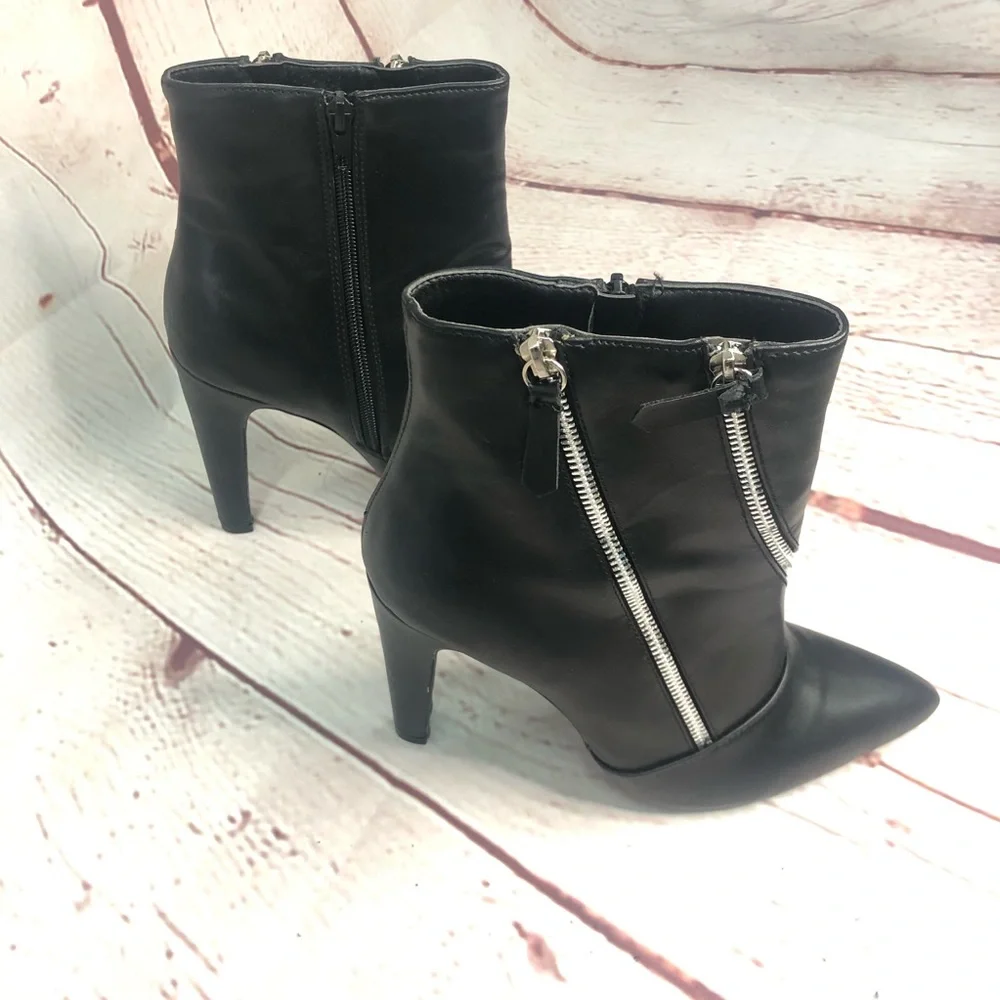 Zipper high heel booties - size 9